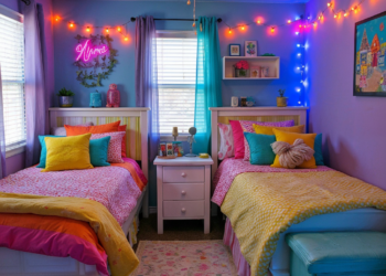 Creative and budget-friendly ideas for decorating a teen's bedroom with stylish furniture and DIY projects