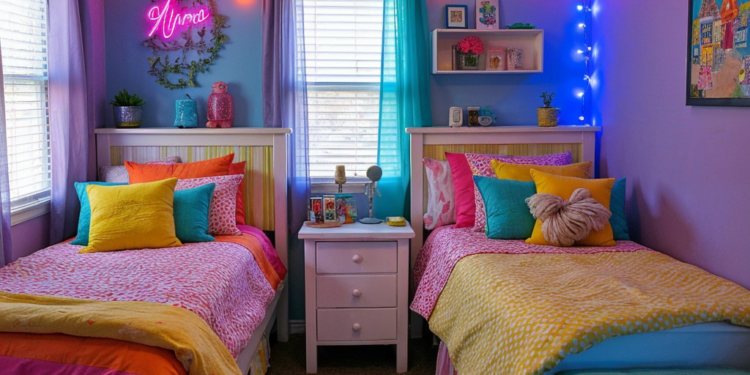 Creative and budget-friendly ideas for decorating a teen's bedroom with stylish furniture and DIY projects