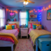 Creative and budget-friendly ideas for decorating a teen's bedroom with stylish furniture and DIY projects