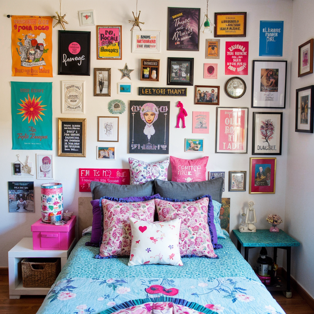 Stylish custom wall art for teens, including posters, framed prints, and removable decals for a personalized touch.