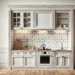 A stylish small kitchen featuring a modern subway tile backsplash, creating a sense of space and enhancing the kitchen's visual appeal