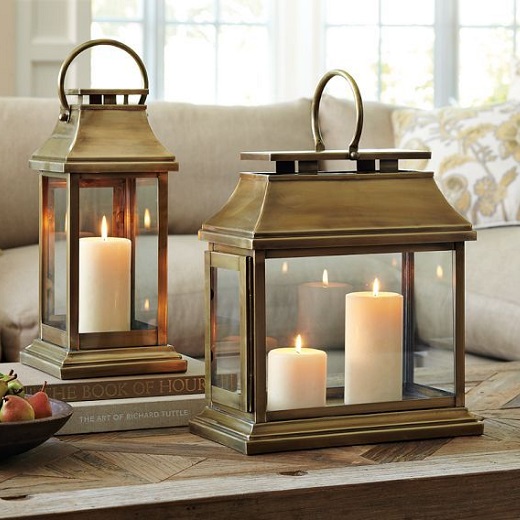Classic Candle and Lantern Decor for Kitchen Window Ledge