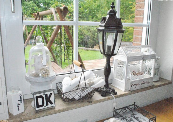 Creative Kitchen Window Ledge Decor with Children's Artwork