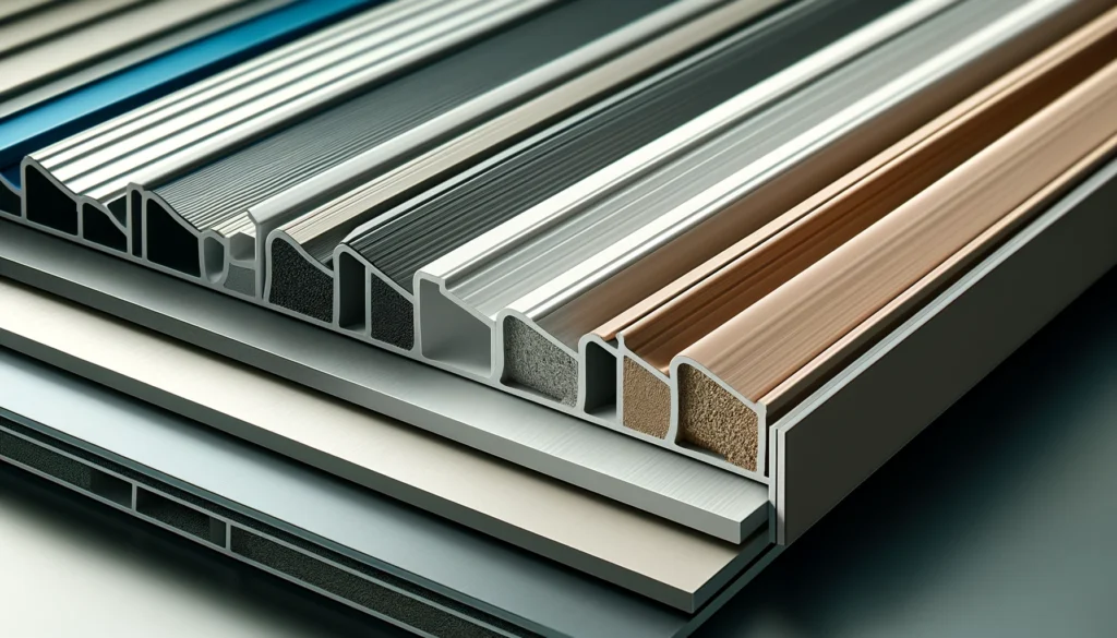 A close-up of high-quality vinyl siding with varying textures and finishes.