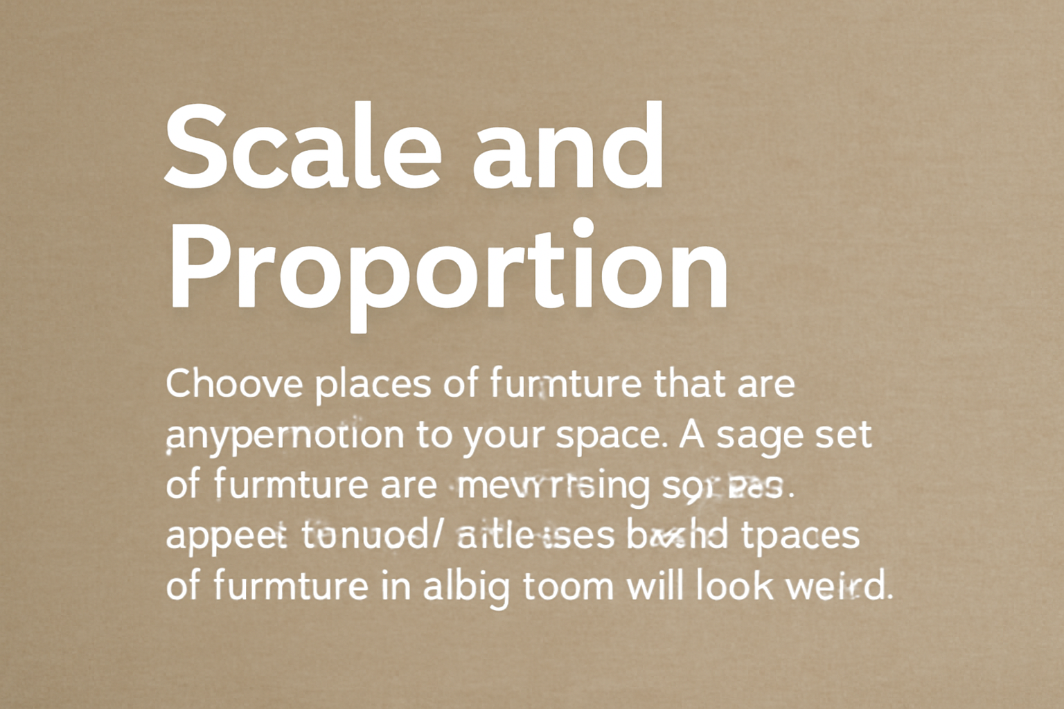 Interior design image showing a well-proportioned furniture setup in a spacious living room, demonstrating the importance of scale and proportion in furniture selection for better space utilization
