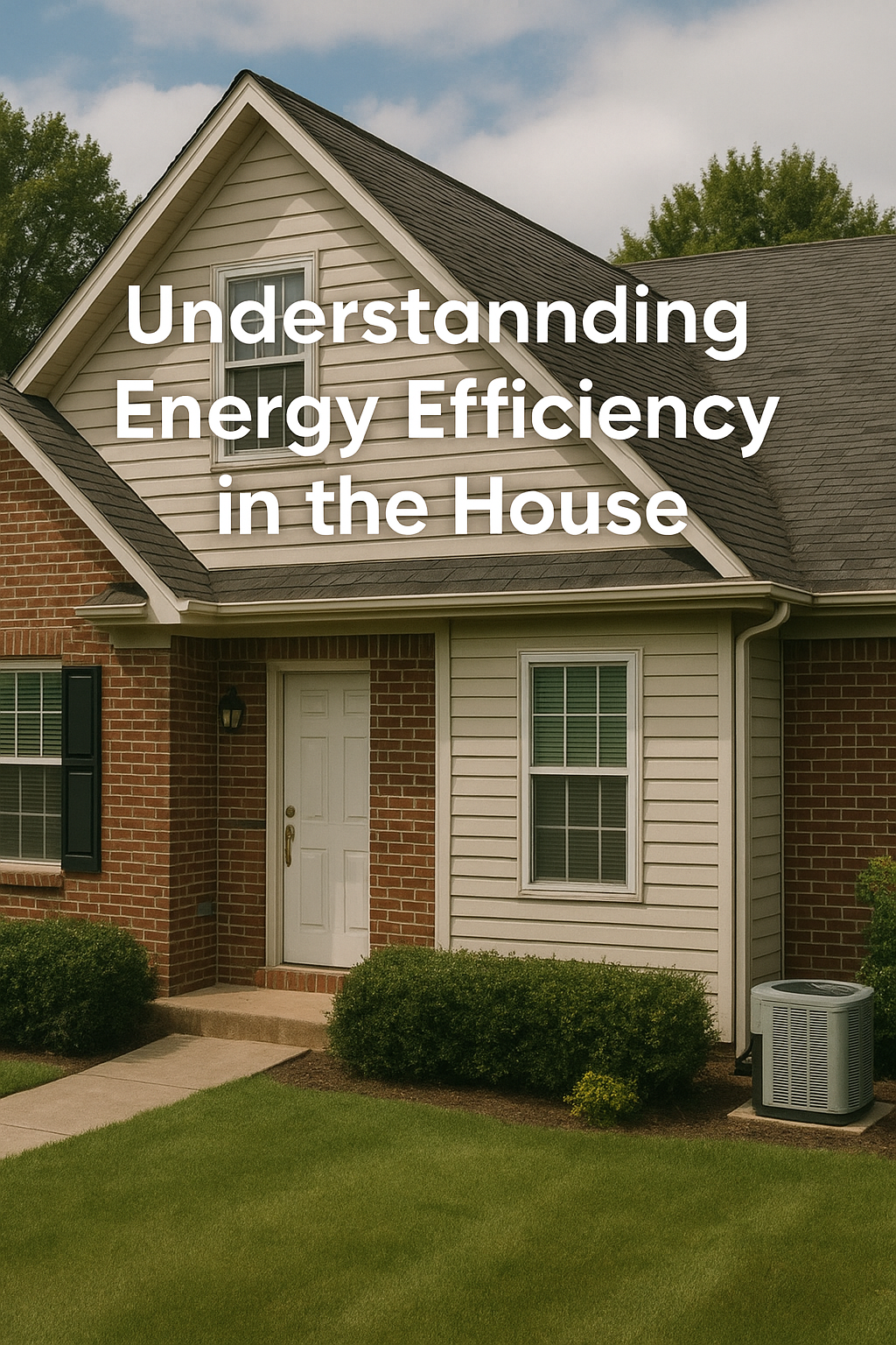 A photograph captures a suburban single-family home with smart energy features like an HVAC system, highlighting practical exterior improvements for better home energy efficiency.