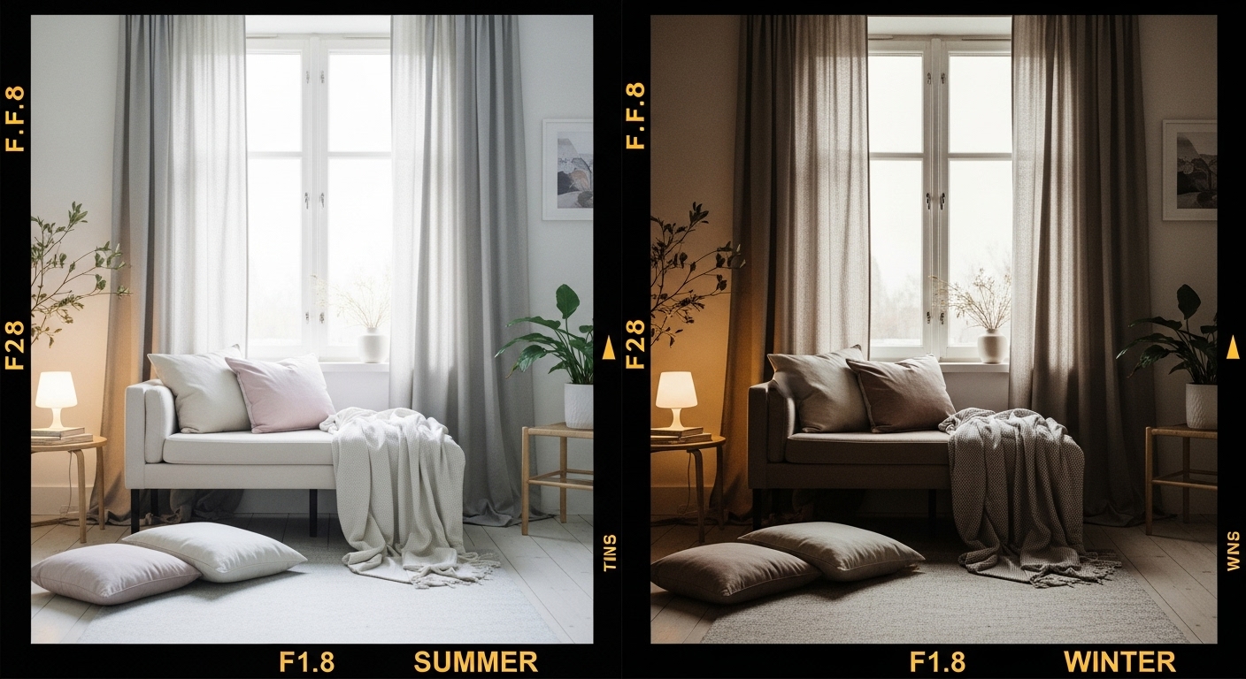 Spacious room layout with clearly defined furniture zones, enhancing movement and creating an organized, efficient interior.