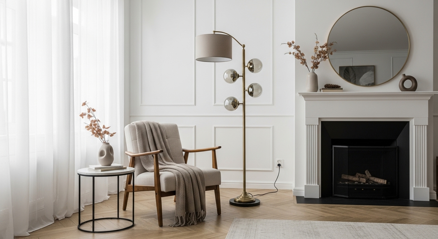 Minimalist interior with a few statement furniture pieces and no clutter, creating an open and airy feel.