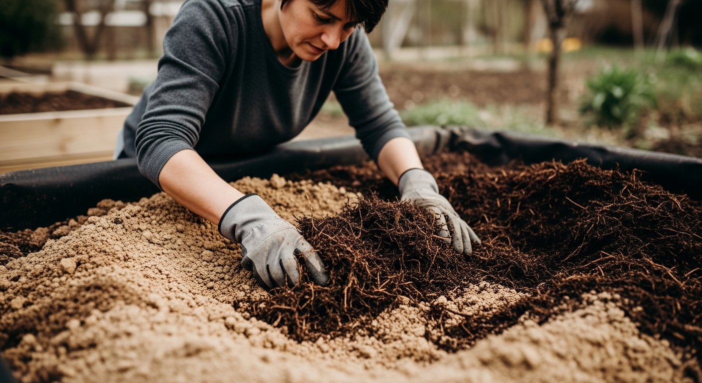 Rich, fertile soil mix for planting Majesty palm with clay and organic matter

