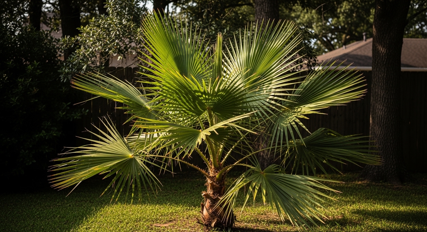 Majesty palm outdoors with partial sun and afternoon shade