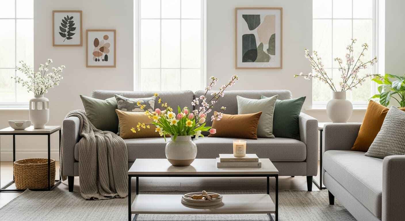 Seasonal Accessories Refreshing a Living Room